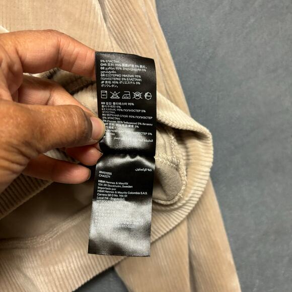 Divided Velvet Ribbed Cropped Sweater Crewneck Corduroy Womens Small Preppy Y2K - Picture 3 of 9